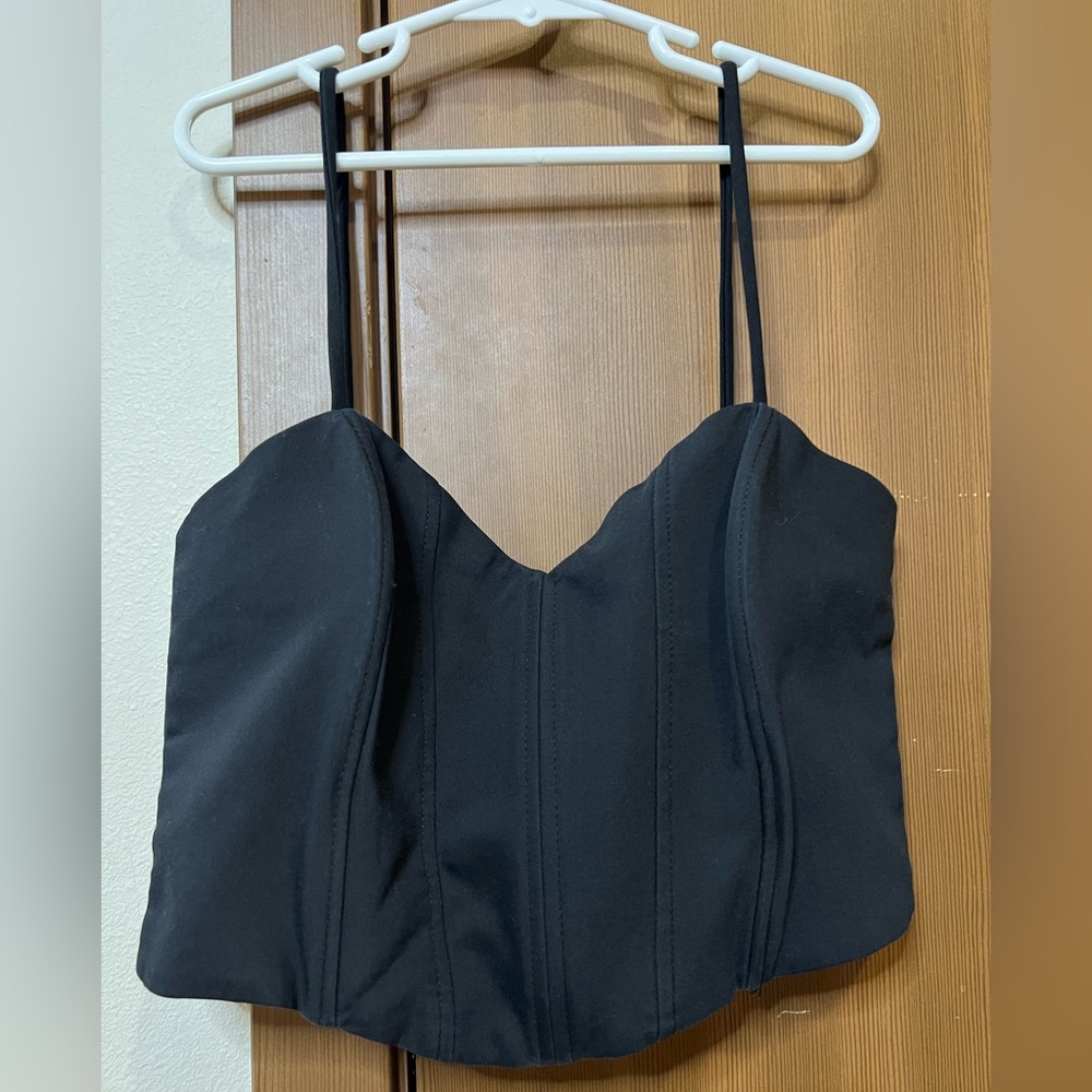 ZARA Boned Corset Top - black